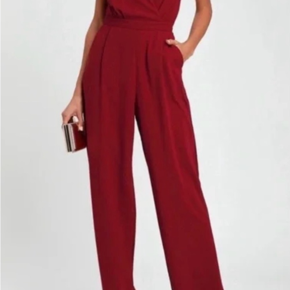 Lulu's Chic Wine Jumpsuit
